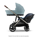 Cybex - Gazelle S 2 Stroller, Taupe Frame With Sky Blue Seat + Second Seat Image 14