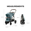 Cybex - Gazelle S 2 Single-to-Double Stroller, Taupe Frame /Sky Blue Image 6