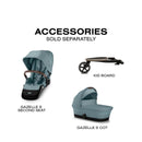 Cybex - Gazelle S 2 Single-to-Double Stroller, Taupe Frame /Sky Blue Image 9