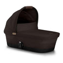 Cybex Gazelle S Cot in Chocolate Brown, featuring a sleek design and protective canopy for infants.