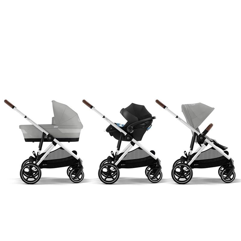 Gazelle S Stroller by Cybex Silver Frame with Stone Grey Seat