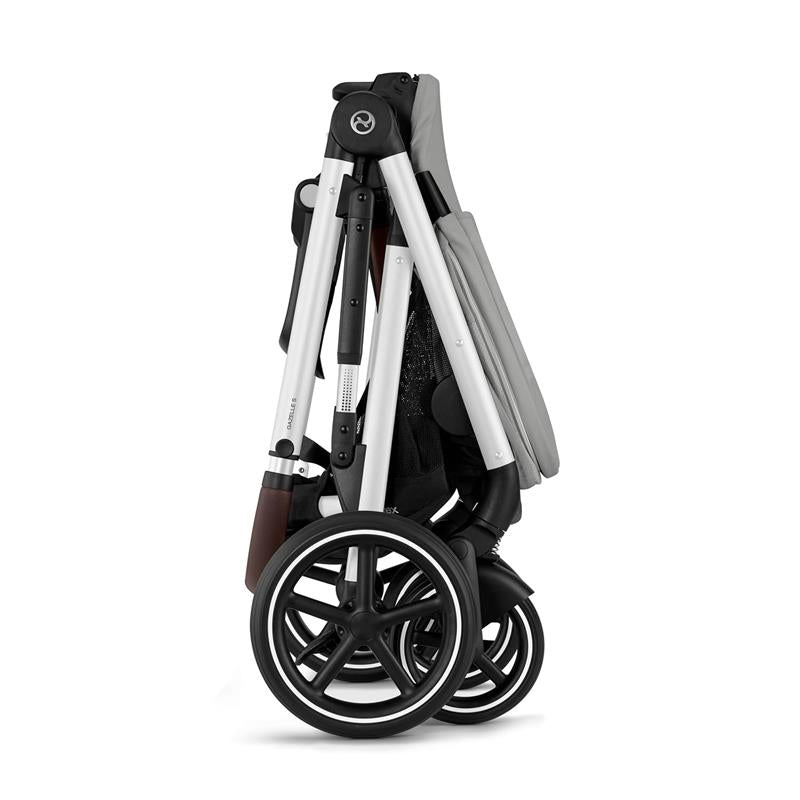 Cybex Gazelle S Single-to-Double Stroller, Silver Frame With Stone Grey Seat Image 3