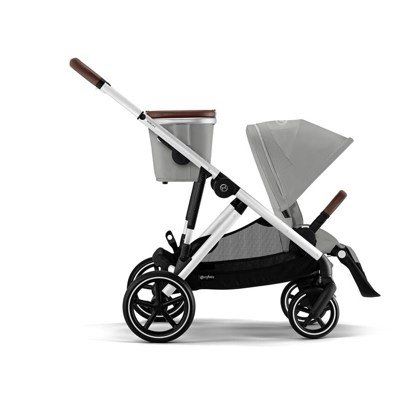 Cybex Gazelle S Single-to-Double Stroller, Silver Frame With Stone Grey Seat Image 8