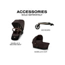 Cybex Gazelle S Single-to-Double Stroller, Taupe Frame With Chocolate Brown Seat Image 4