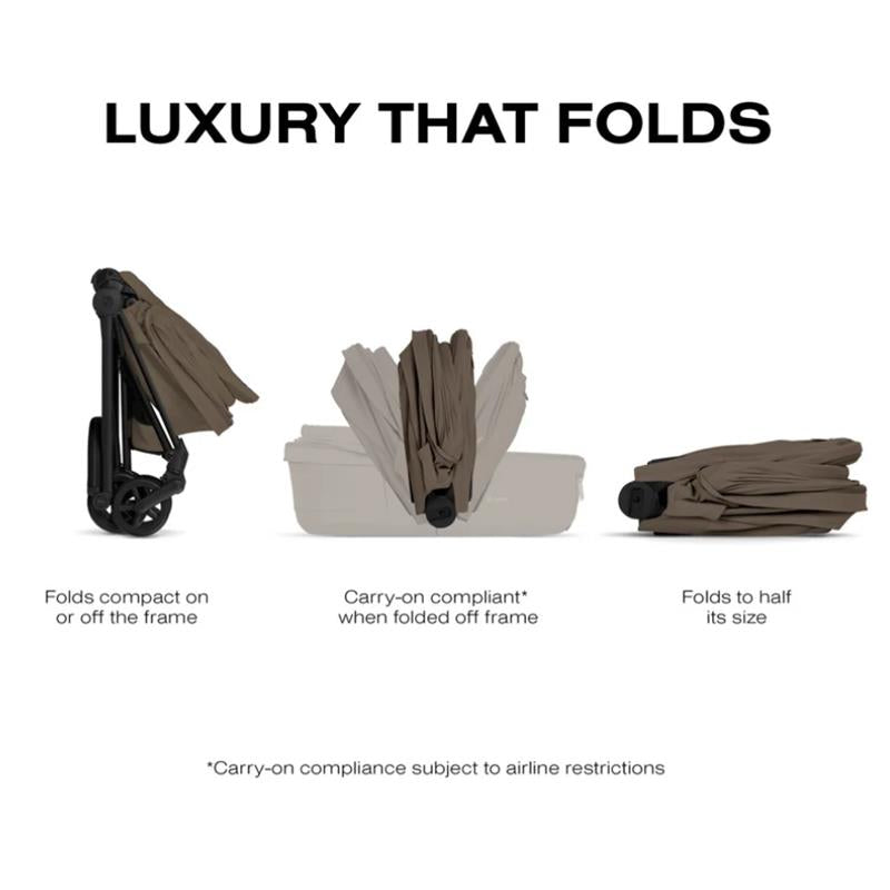Cybex Mios/Coya Fold Lux Carry Cot, Coconut Brown