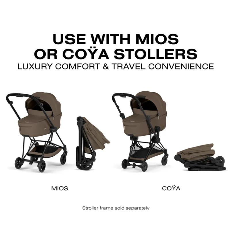 Cybex Mios/Coya Fold Lux Carry Cot, Coconut Brown