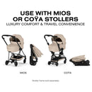 Cybex Mios/Coya Fold Lux Carry Cot, Cozy Beige Image 7