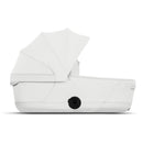 Cybex Mios/Coya Fold Lux Carry Cot in Urban Mobility White with adjustable canopy and sleek design.