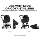 Cybex Mios/Coya Fold Lux Carry Cot, Sepia Black Image 7