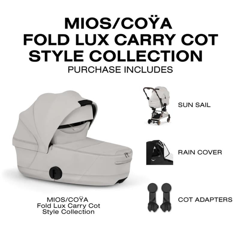 Cybex Mios/Coya Fold Lux Carry Cot Style Collection, City Grey Image 6