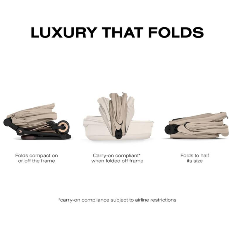 Cybex Mios/Coya Fold Lux Carry Cot Style Collection, Cozy Beige Image 5