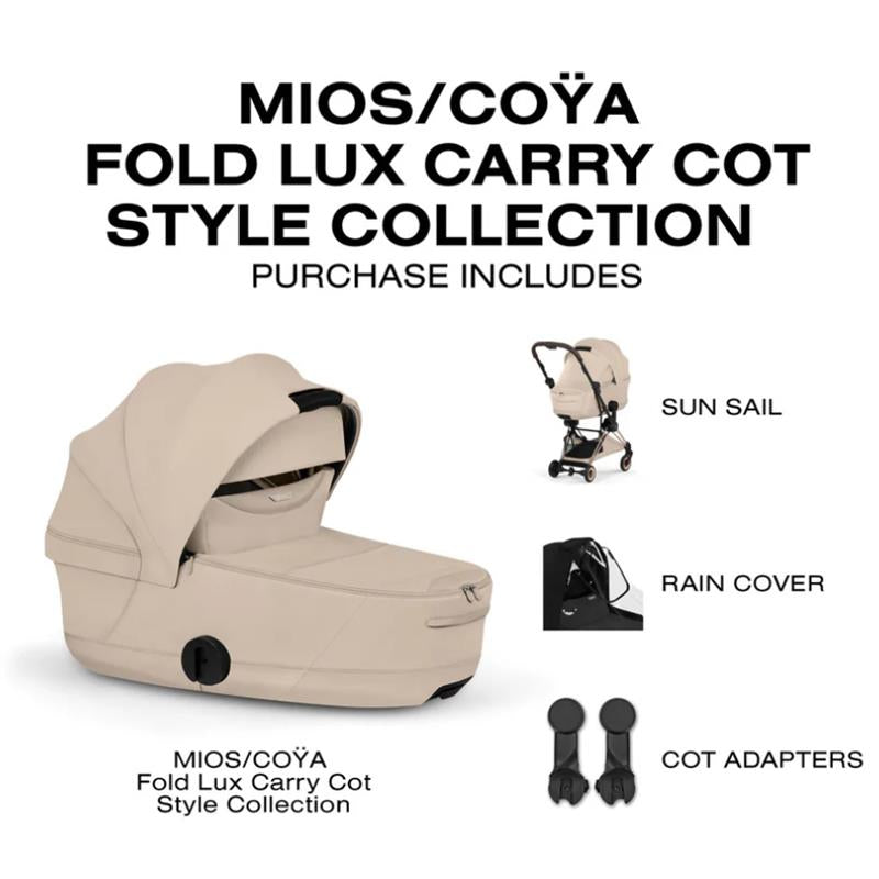 cybex mios beige Cybex COYA Fold Lux Carry Cot