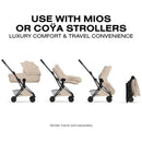 Cybex Mios/Coya Fold Lux Carry Cot Style Collection, Cozy Beige Image 7