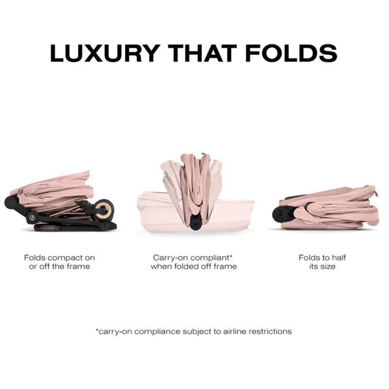 Cybex Mios/Coya Fold Lux Carry Cot Style Collection, Peach Pink  Image 5