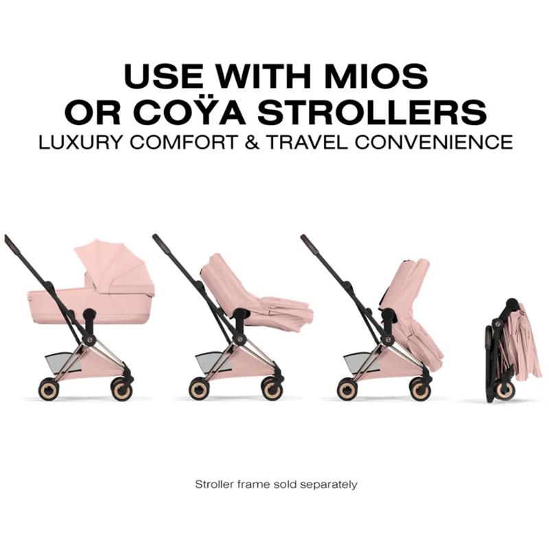 Cybex Mios/Coya Fold Lux Carry Cot Style Collection, Peach Pink  Image 7