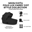 Cybex Mios/Coya Fold Lux Carry Cot Style Collection, Sepia Black Image 6