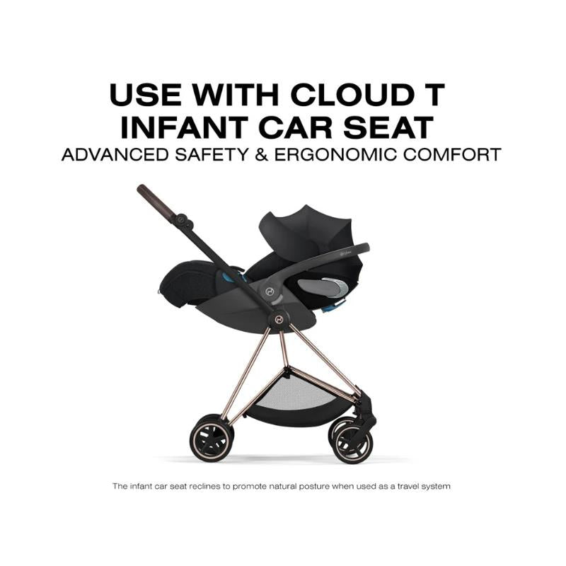 Cybex Mios Stroller, Matte Black Frame/Coconut Brown Lux Seat Coconut Brown Image 9