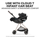 Cybex Mios Stroller, Matte Black Frame/Cozy Beige Lux Seat Image 10