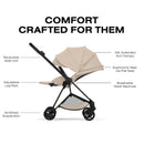 Cybex Mios Stroller, Matte Black Frame/Cozy Beige Lux Seat Image 6