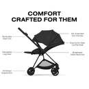 Cybex Mios Stroller, Matte Black Frame/Sepia Black Lux Seat Image 5