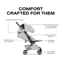 Cybex Platinum Coya Stroller Style Collection, Chrome Frame/City Grey Lux Seat Image 2