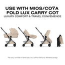 Cybex Platinum Coya Stroller Style Collection, Matte Black Frame/Cozy Beige Lux Seat Image 8