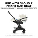 Cybex Platinum Coya Stroller Style Collection, Matte Black Frame/Off White Lux Seat Image 8