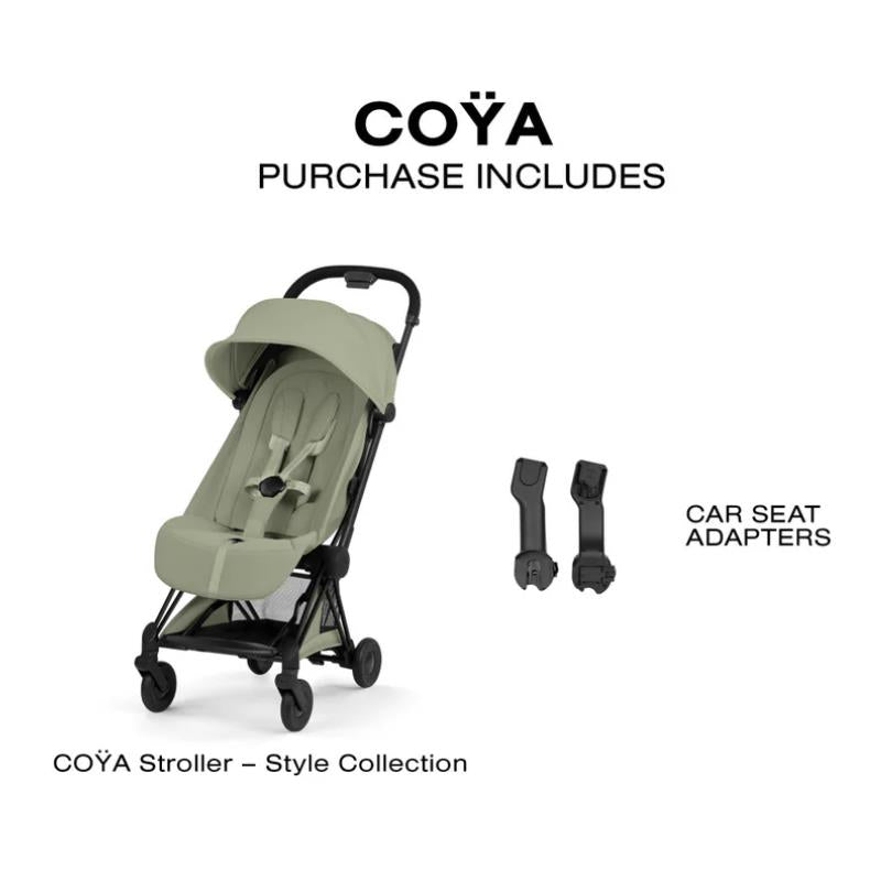 Cybex Platinum Coya Stroller Style Collection, Matte Black Frame/Sage Green Lux Seat Image 7