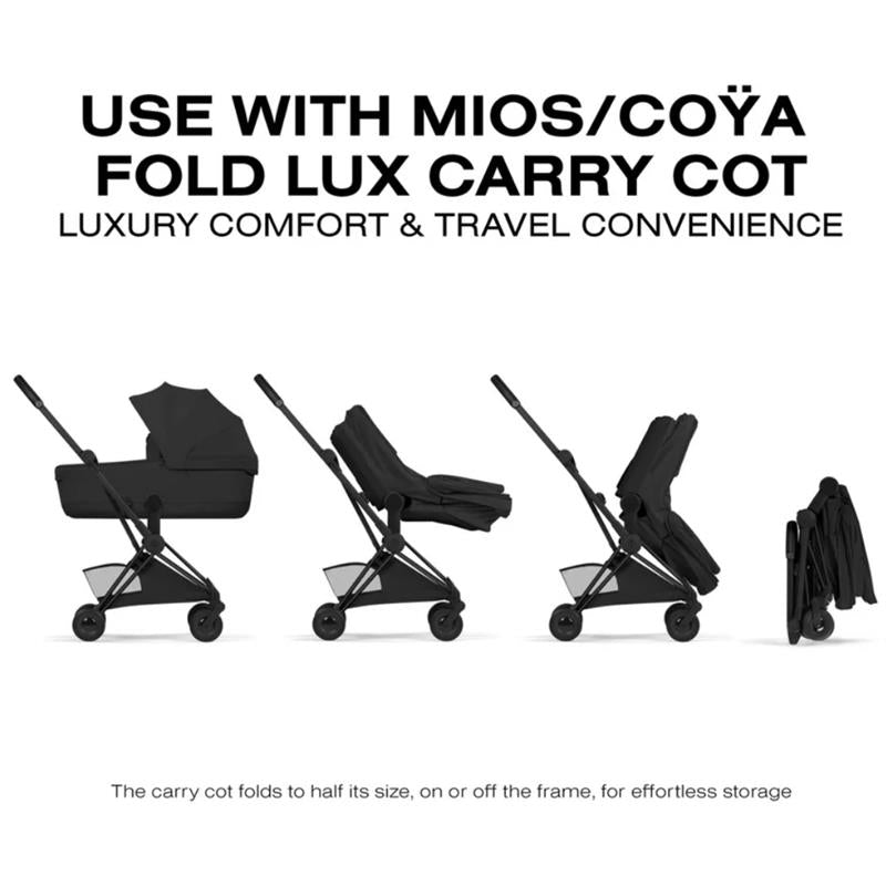 Cybex Platinum Coya Stroller Style Collection, Matte Black Frame/Sepia Black Lux Seat Image 8