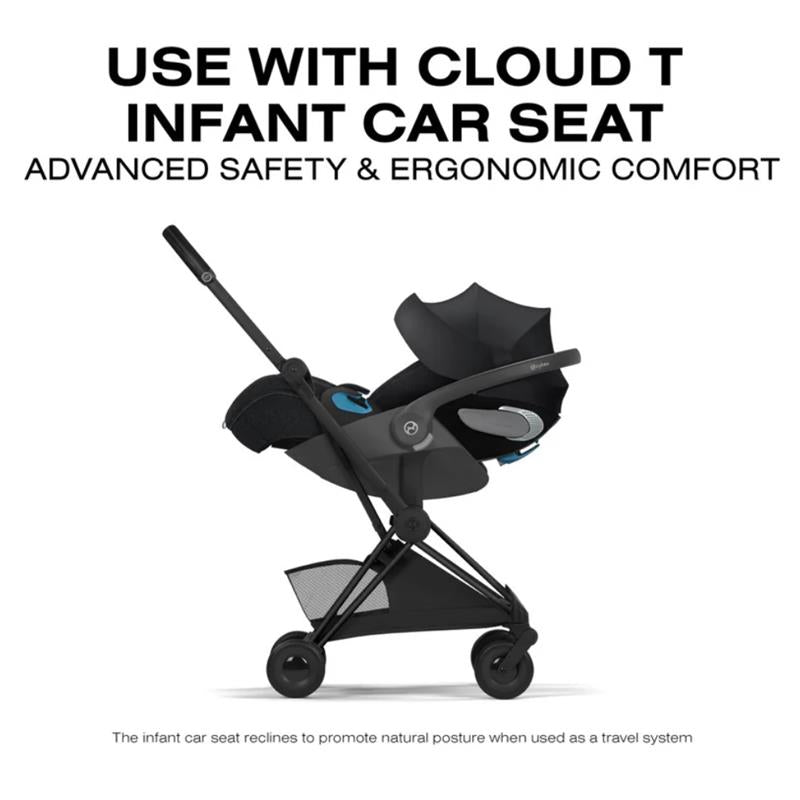 Cybex Platinum Coya Stroller Style Collection, Matte Black Frame/Sepia Black Lux Seat Image 9