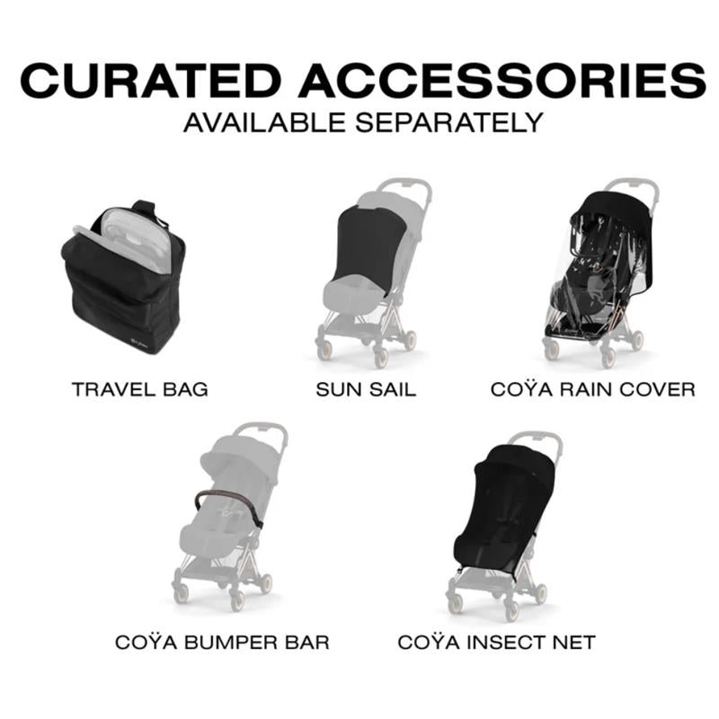 Cybex Platinum Coya Stroller Style Collection, Rose Gold Frame/Coconut Brown Lux Seat Image 10