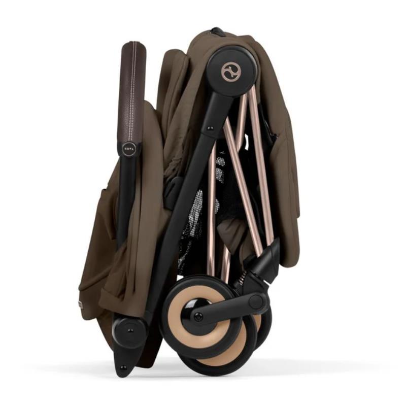 Cybex Platinum Coya Stroller Style Collection, Rose Gold Frame/Coconut Brown Lux Seat Image 6