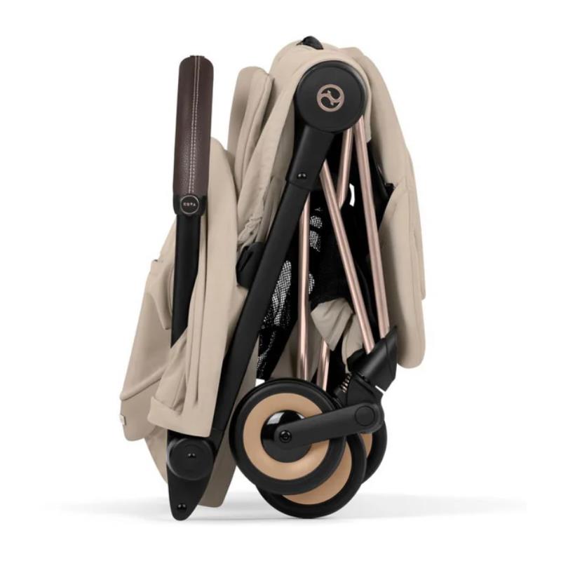 Cybex Platinum Coya Stroller Style Collection, Rose Gold Frame/Cozy Beige Lux Seat Image 6