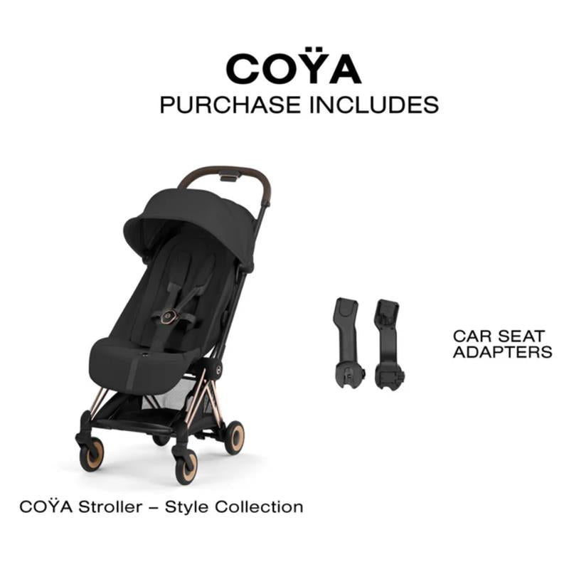 Cybex Platinum Coya Stroller Style Collection, Rose Gold Frame/Sepia Black Lux Seat Image 7