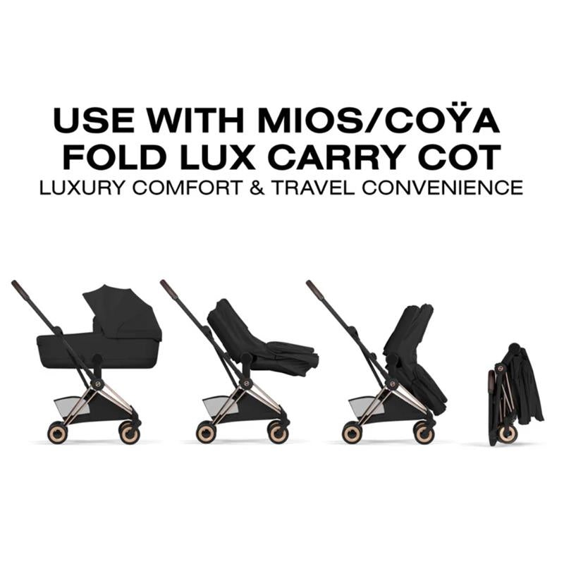 Cybex Platinum Coya Stroller Style Collection, Rose Gold Frame/Sepia Black Lux Seat Image 8