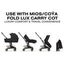 Cybex Platinum Coya Stroller Style Collection, Rose Gold Frame/Sepia Black Lux Seat Image 8