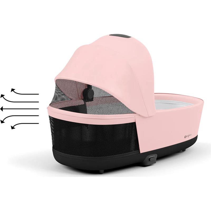 Cybex - PRIAM 4 / e-PRIAM 2 Lux Carry Cot, Peach Pink Image 2
