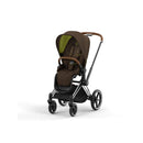 Cybex Priam 4 Stroller - Chrome/Brown Frame And Khaki Green Seat Pack Image 1