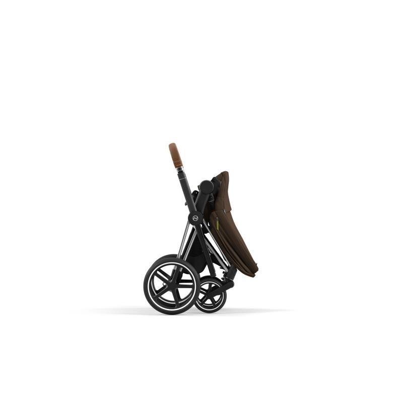 Cybex Priam 4 Stroller - Chrome/Brown Frame And Khaki Green Seat Pack Image 4