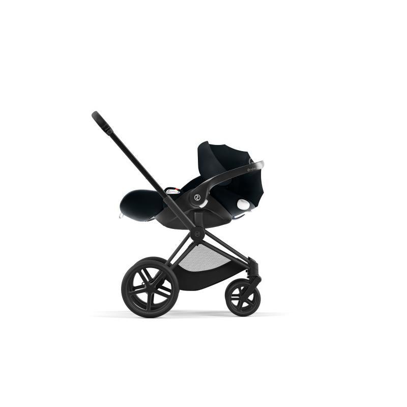 Cybex Priam 4 Stroller - Matte Black/Black Frame And Mountain Blue Seat Pack Image 2