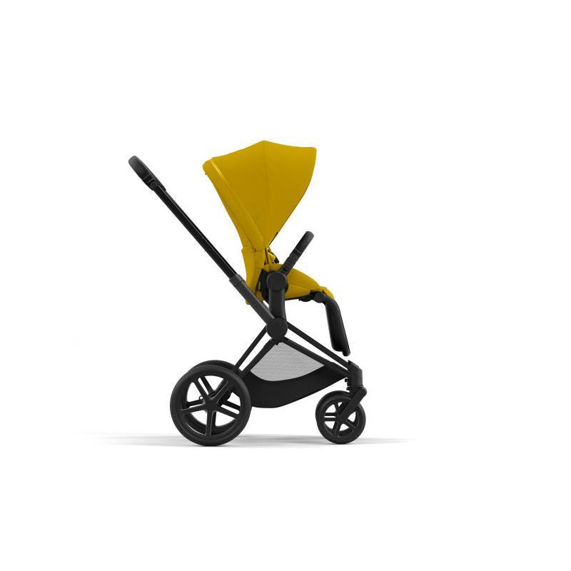 Cybex Priam 4 Stroller - Matte Black/Black Frame And Mustard Yellow Seat Pack Image 6
