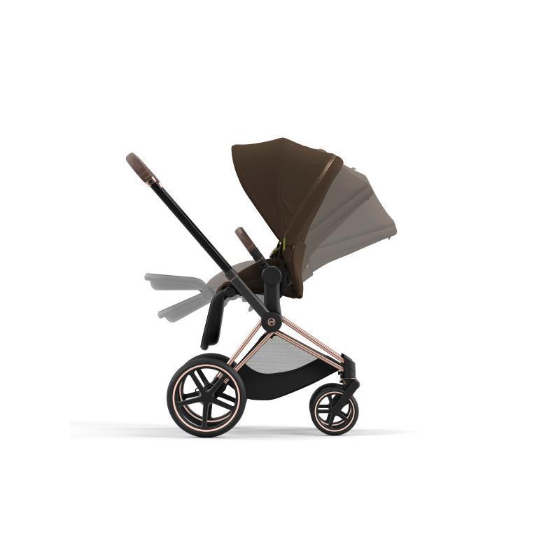 Cybex Priam 4 Stroller - Rose Gold/Brown Frame And Khaki Green Seat Pack Image 8