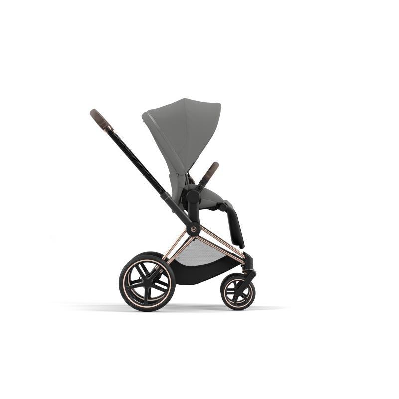 Cybex Priam 4 Stroller - Rose Gold/Brown Frame And Soho Grey Seat Pack Image 8