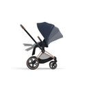 Cybex Priam 4 Stroller - Rose Gold/Brown Frame And Nautical Blue Seat Pack Image 3
