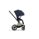 Cybex Priam 4 Stroller - Rose Gold/Brown Frame And Nautical Blue Seat Pack Image 9