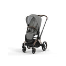 Cybex Priam 4 Stroller - Rose Gold/Brown Frame And Soho Grey Seat Pack Image 1