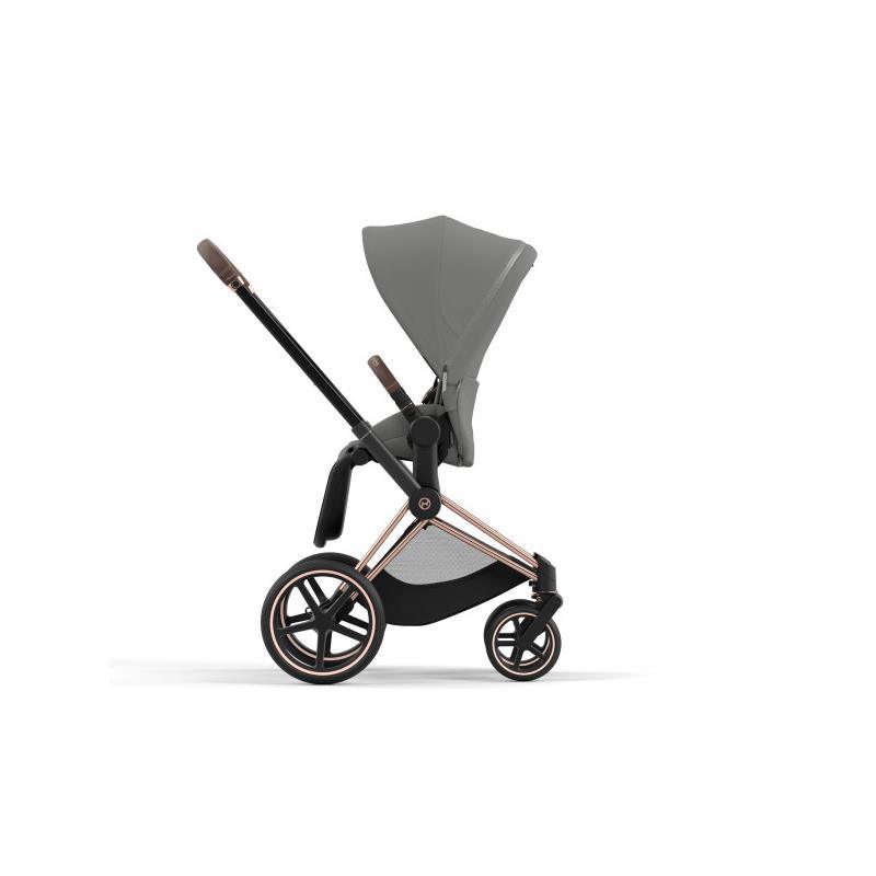 Cybex Priam 4 Stroller - Rose Gold/Brown Frame And Soho Grey Seat Pack Image 9