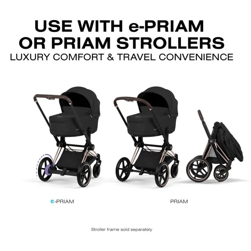 Cybex Priam Fold Lux Carry Cot, Sepia Black Image 7