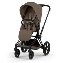 Cybex Priam Stroller Matte Black Frame/Coconut Brown Lux Seat Image 1