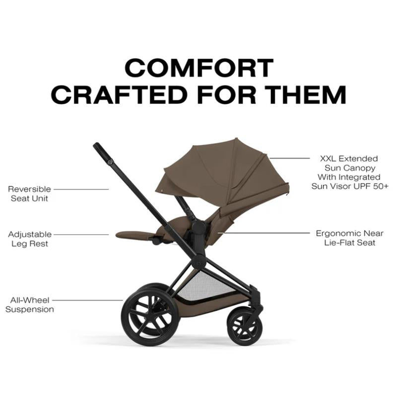 cybex priam seat unit New Priam Stroller Coconut Brown/Matte Black Frame